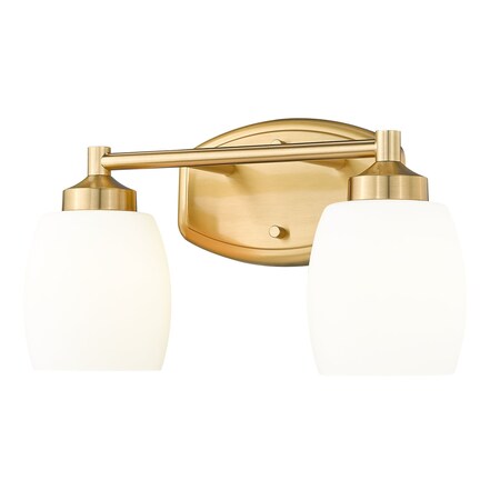 Z-Lite Kendrick 2 Light Vanity, 14.5in. W x 8.5in. H, Luxe Gold 745-2V-LG
